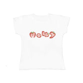 Bxoxo Cute and sweet girly retro aesthetic Harajuku Y2K women's baby short-sleeved sexy slim streetwear punk strawberry print crop top
